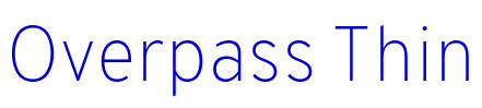 Overpass Thin шрифт
